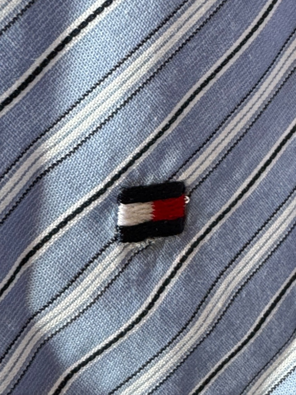 Tommy Hilfiger Light Blue & White Striped v neck cotton halter dress 12 EUC - Picture 7 of 10